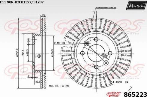 Maxtech 865223.0000 - Тормозной диск autosila-amz.com