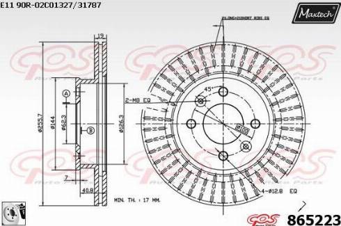 Maxtech 865223.0080 - Тормозной диск autosila-amz.com