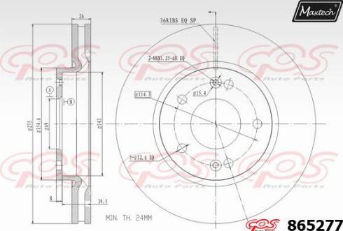 Maxtech 865277.0000 - Тормозной диск autosila-amz.com