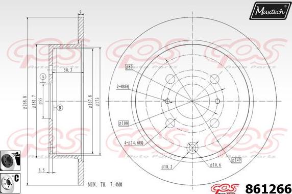 Maxtech 865277 - Тормозной диск autosila-amz.com