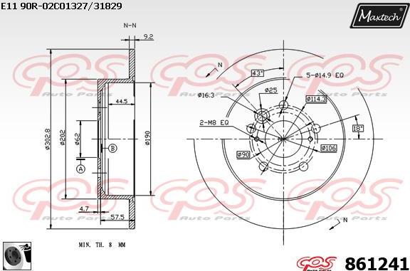 Maxtech 866205 - Тормозной барабан autosila-amz.com