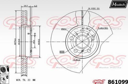 Maxtech 861099.6060 - Тормозной диск autosila-amz.com