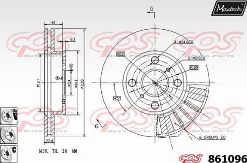 Maxtech 861096.6880 - Тормозной диск autosila-amz.com