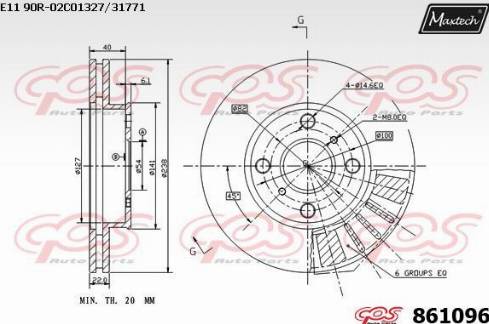 Maxtech 861096.0000 - Тормозной диск autosila-amz.com