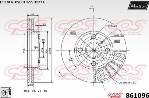 Maxtech 861096.0080 - Тормозной диск autosila-amz.com