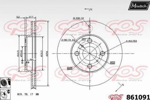 Maxtech 861091.6060 - Тормозной диск autosila-amz.com