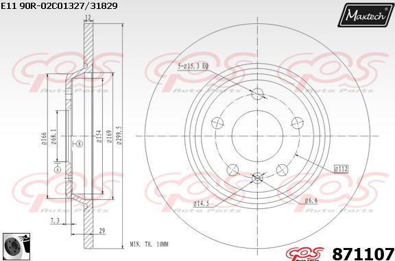 Maxtech 861061 - Тормозной диск autosila-amz.com