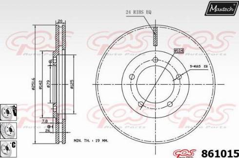 Maxtech 861015.6980 - Тормозной диск autosila-amz.com