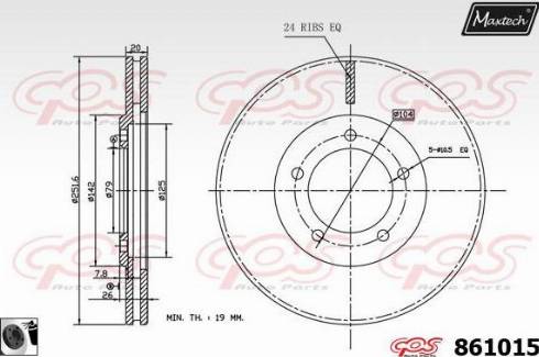 Maxtech 861015.0060 - Тормозной диск autosila-amz.com