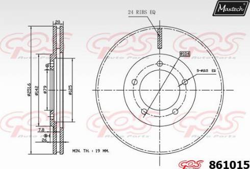 Maxtech 861015.0000 - Тормозной диск autosila-amz.com