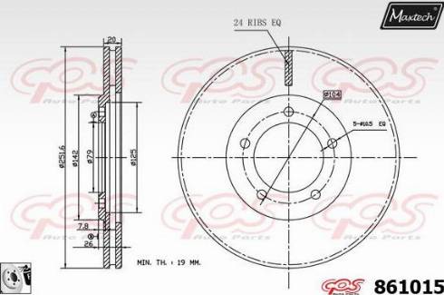 Maxtech 861015.0080 - Тормозной диск autosila-amz.com