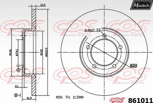 Maxtech 861011.0000 - Тормозной диск autosila-amz.com