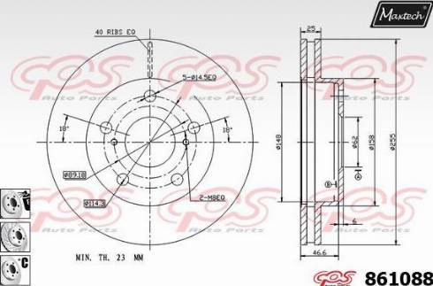 Maxtech 861088.6980 - Тормозной диск autosila-amz.com