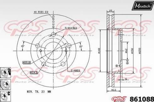 Maxtech 861088.6880 - Тормозной диск autosila-amz.com