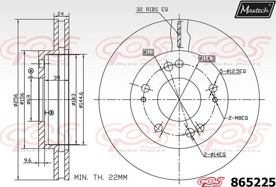 Maxtech 861038 - Тормозной диск autosila-amz.com