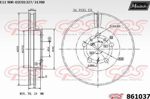 Maxtech 861037.0000 - Тормозной диск autosila-amz.com