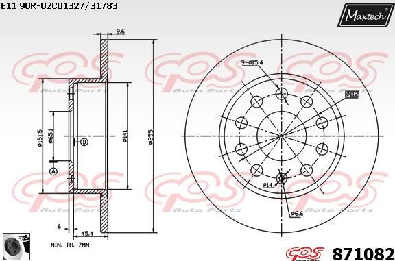 Maxtech 861024 - Тормозной диск autosila-amz.com