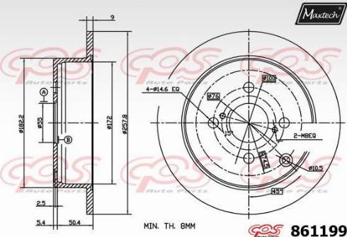 Maxtech 861199.0000 - Тормозной диск autosila-amz.com