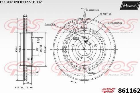 Maxtech 861162.0000 - Тормозной диск autosila-amz.com