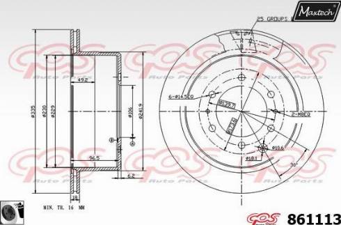 Maxtech 861113.0060 - Тормозной диск autosila-amz.com