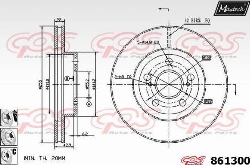 Maxtech 861300.6880 - Тормозной диск autosila-amz.com