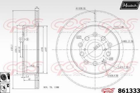 Maxtech 861333.6060 - Тормозной диск autosila-amz.com