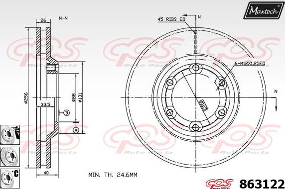 Maxtech 861269 - Тормозной диск autosila-amz.com