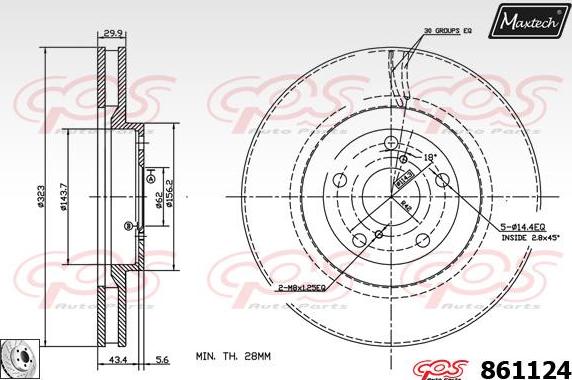 Maxtech 861260 - Тормозной диск autosila-amz.com