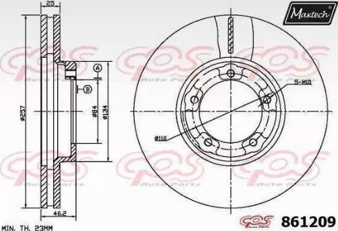 Maxtech 861209.6980 - Тормозной диск autosila-amz.com