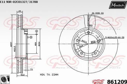 Maxtech 861209.0060 - Тормозной диск autosila-amz.com