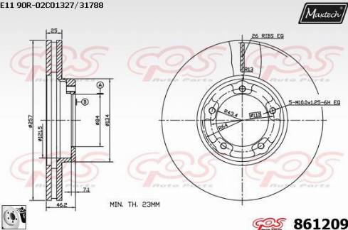 Maxtech 861209.0080 - Тормозной диск autosila-amz.com