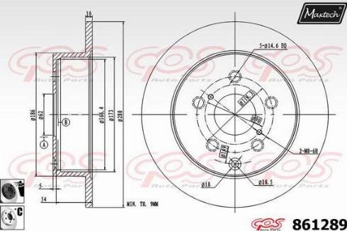 Maxtech 861289.6060 - Тормозной диск autosila-amz.com