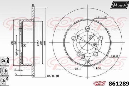 Maxtech 861289.6980 - Тормозной диск autosila-amz.com