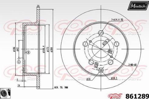 Maxtech 861289.0060 - Тормозной диск autosila-amz.com