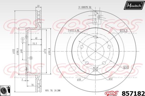 Maxtech 863518 - Тормозной диск autosila-amz.com