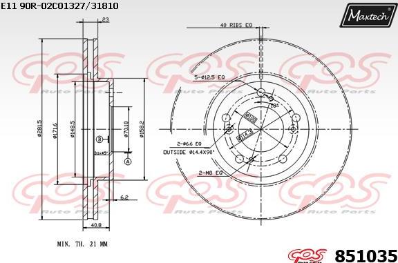 Maxtech 863102 - Тормозной диск autosila-amz.com