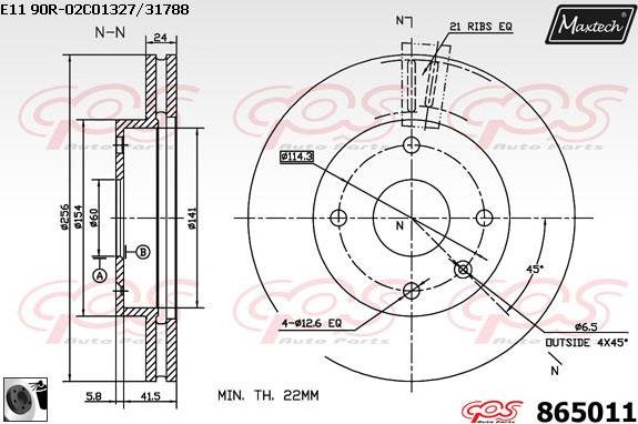 Maxtech 863312 - Тормозной диск autosila-amz.com