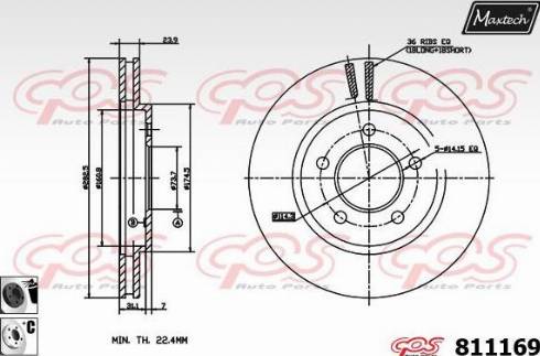 Maxtech 811169.6060 - Тормозной диск autosila-amz.com