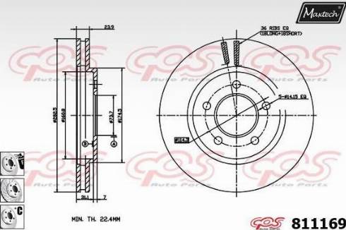 Maxtech 811169.6880 - Тормозной диск autosila-amz.com