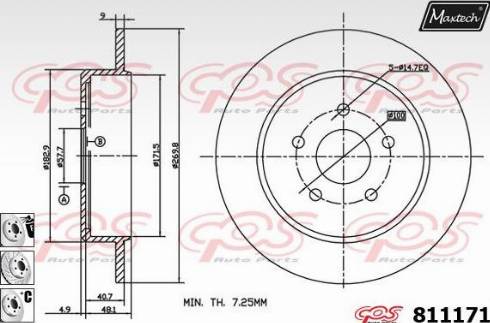 Maxtech 811171.6880 - Тормозной диск autosila-amz.com