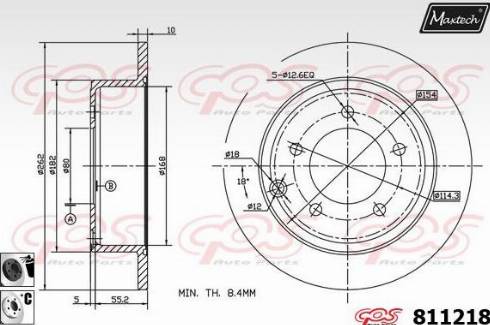 Maxtech 811218.6060 - Тормозной диск autosila-amz.com