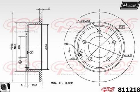 Maxtech 811218.0060 - Тормозной диск autosila-amz.com