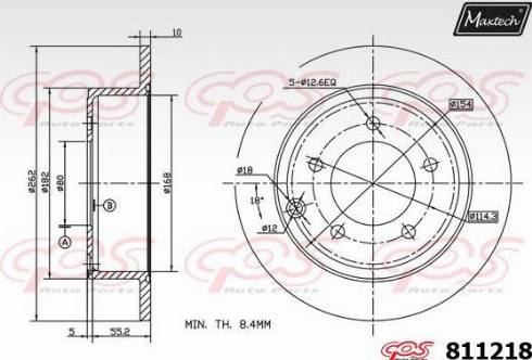 Maxtech 811218.0000 - Тормозной диск autosila-amz.com