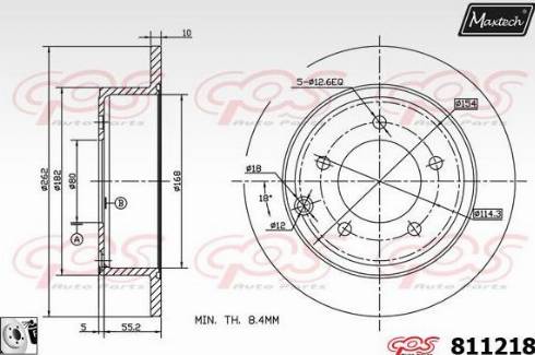 Maxtech 811218.0080 - Тормозной диск autosila-amz.com