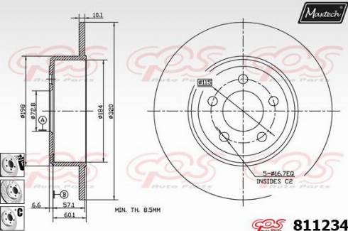 Maxtech 811234.6980 - Тормозной диск autosila-amz.com