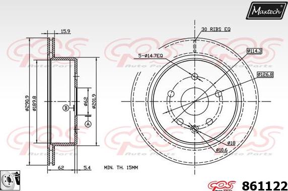 Maxtech 811234 - Тормозной диск autosila-amz.com