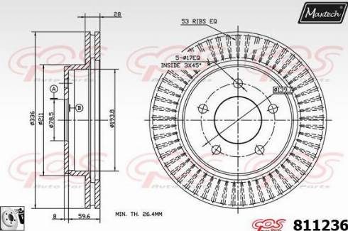 Maxtech 811236.0080 - Тормозной диск autosila-amz.com