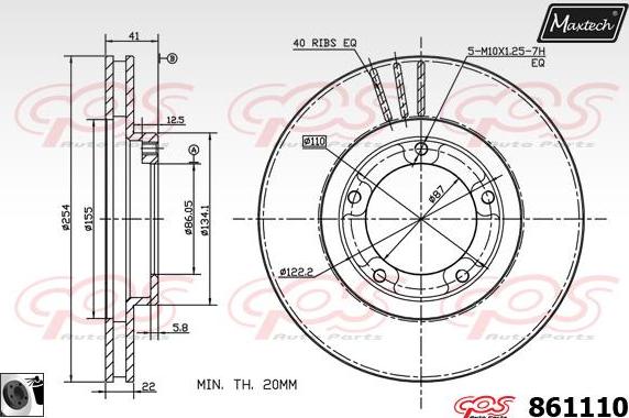 Maxtech 811230 - Тормозной диск autosila-amz.com