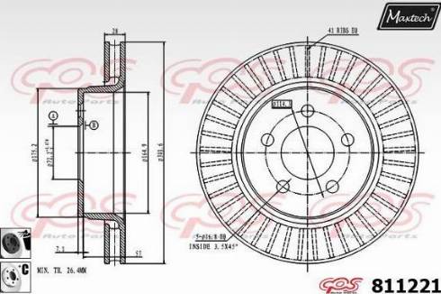 Maxtech 811221.6060 - Тормозной диск autosila-amz.com