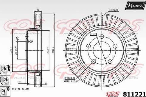 Maxtech 811221.6880 - Тормозной диск autosila-amz.com